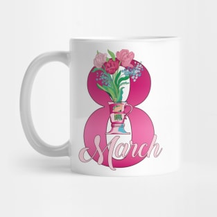 Spring Flowers Bouquet in a vase Mug